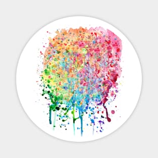Rainbow Paint Splatter Drip Magnet